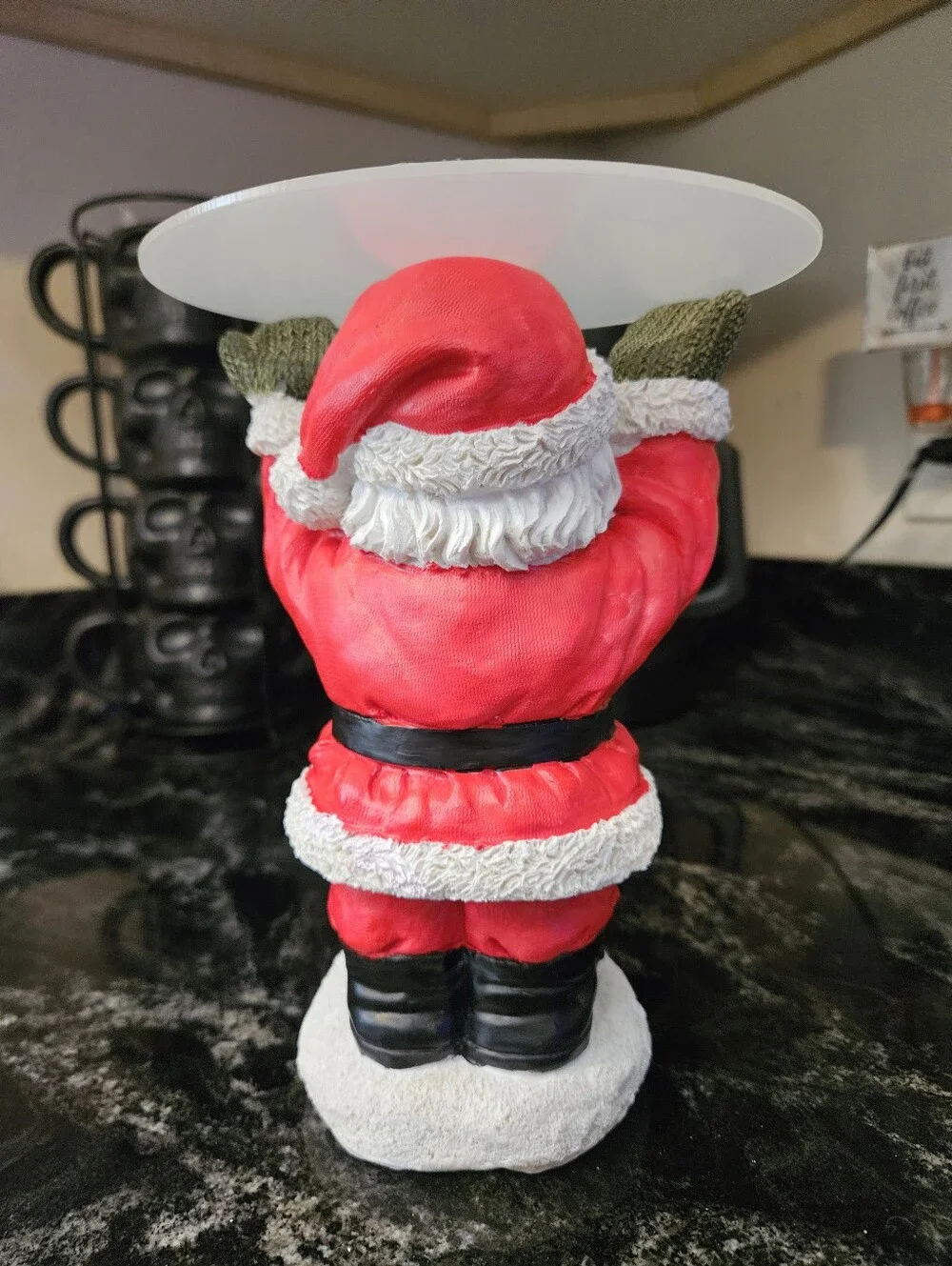 Resin Santa Claus Tabletop Snack & Treat Holder Figurine - Christmas Decor